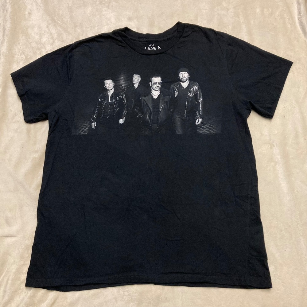 U2 Innocence + Experience Tour 2015 Band T-Shirt XL Black Edun Live Cotton